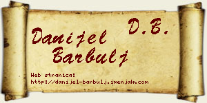 Danijel Barbulj vizit kartica